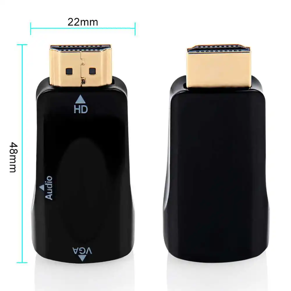 Преобразователь видео 1080P HDMI в VGA адаптер кабель ТВ монитор Full HD|Кабели HDMI| |