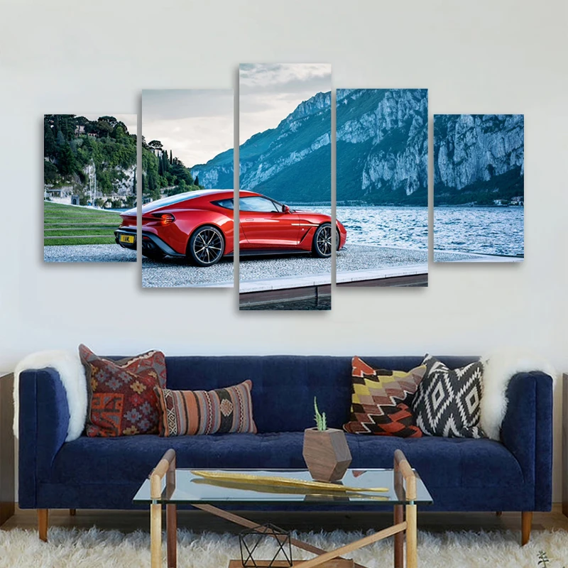 

Aston Martin Vanquish Zagato Supercar Poster Wall Art Vehicle Picture Canvas Print Living Room Decoration Painting