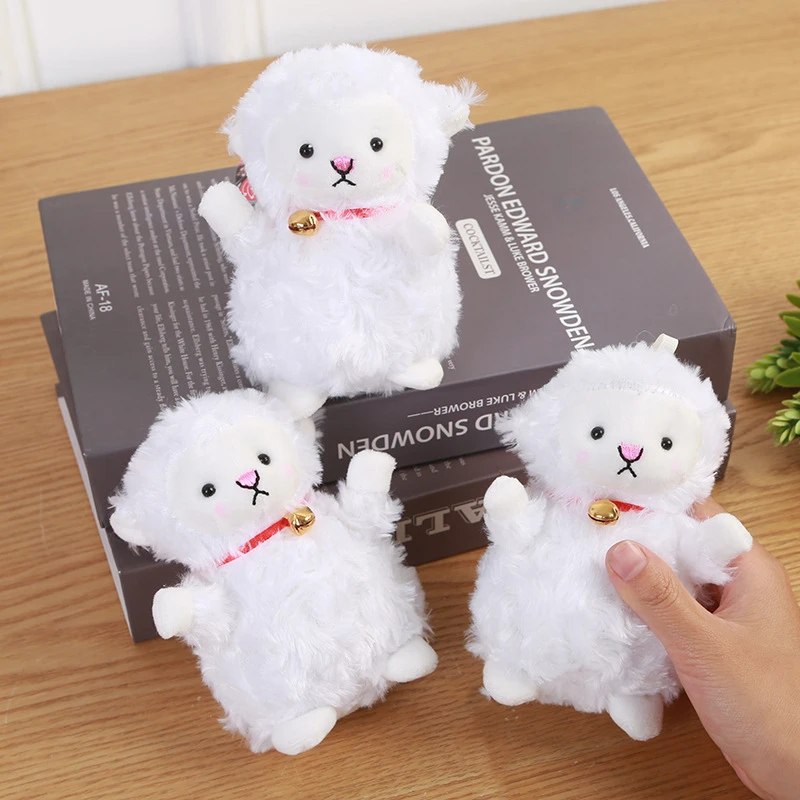 

Hot Sale INS Plush Toys Cute Tinkle Bell Sheep Lamb Pendant Keychain Acrylic Keyring Bag Accessories Girls Birthday Gifts C92