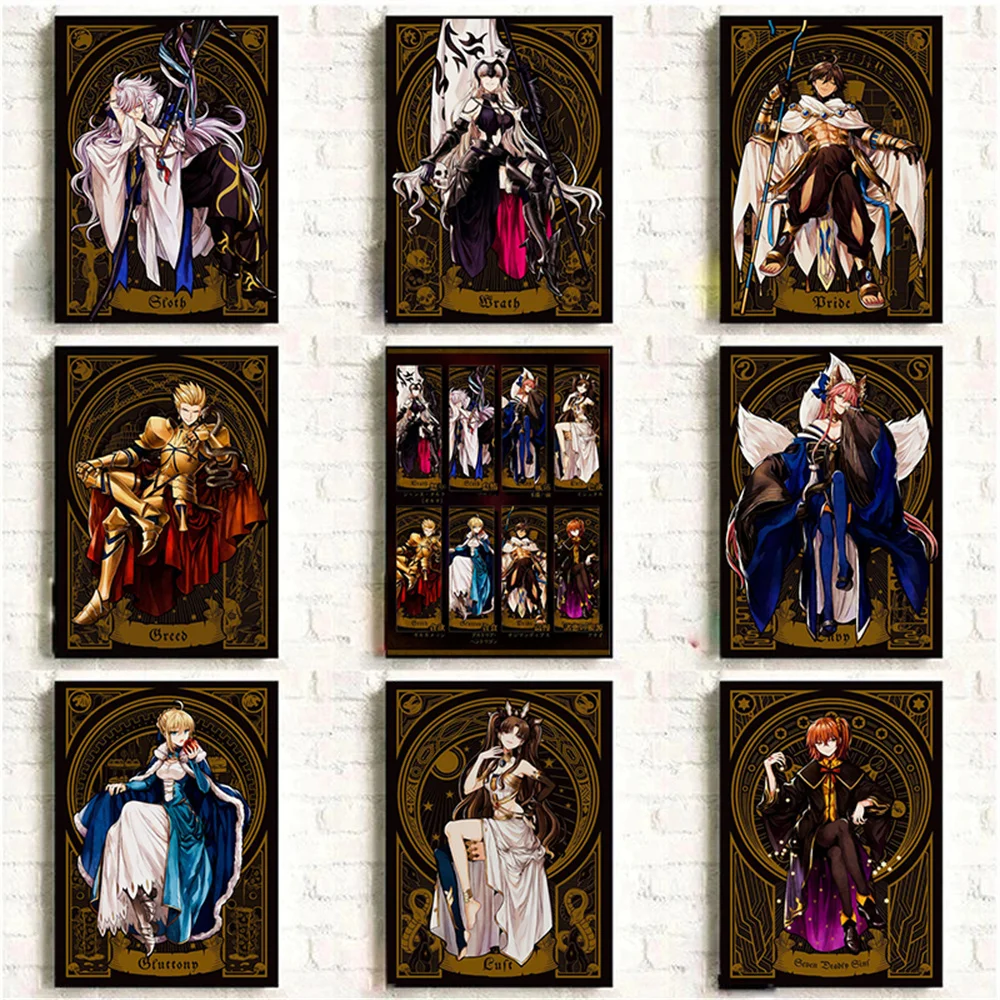 

Popular Tarot Cards Art Poster And Prints Classic Anime Canvas Wall Painting Artwork For Living Room Mural Pictures Decoration