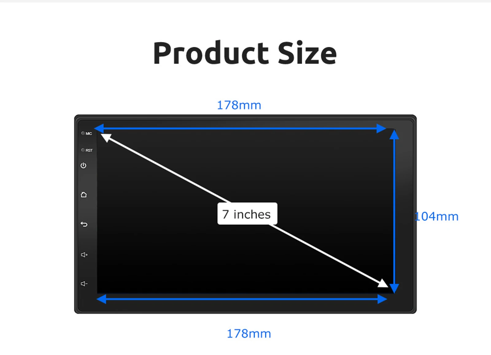 $81.20 ESSGOO 7 inch Android 10.1 Radio 2 Din 2.5D IPS Screen Car Stereo Autoradio GPS Navigation Multimedia Player For Toyota Nissan