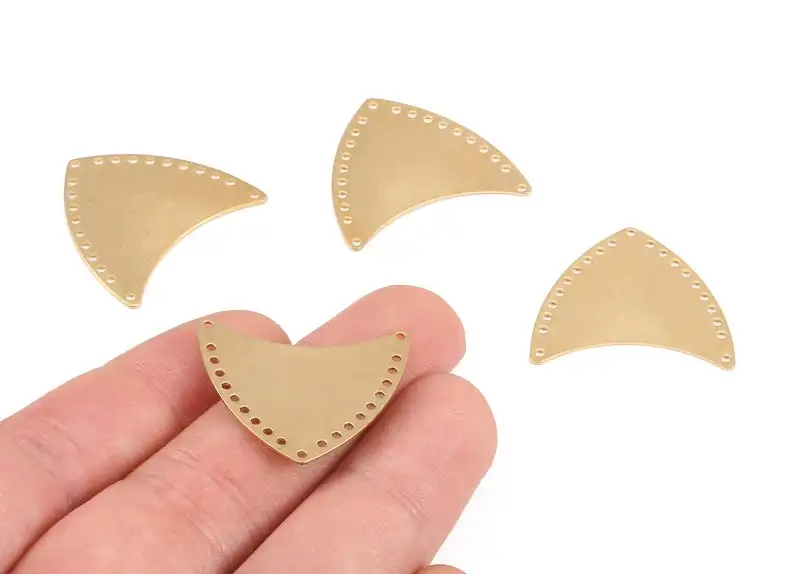 

Brass Geometric Connectors - Raw Brass Geometric Connectors With Multiple Holes - 6PCS/LOT - 26.99x24.04x0.62mm - PP2182