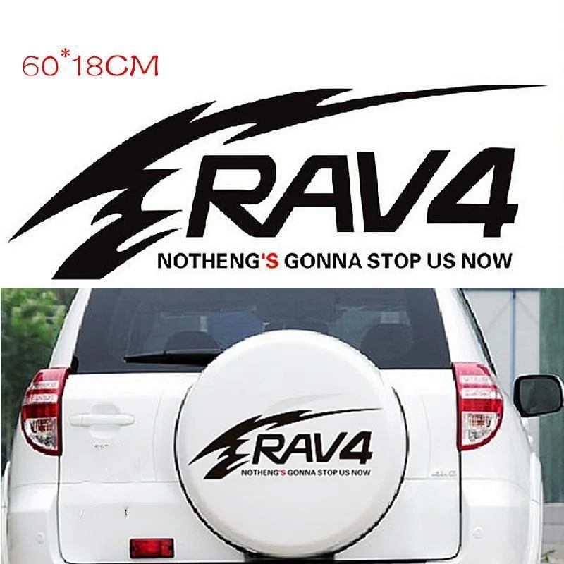 

1Pcs Car Styling Car Tail Spare Tire Wheel Decoration Sticker For Toyota RAV4