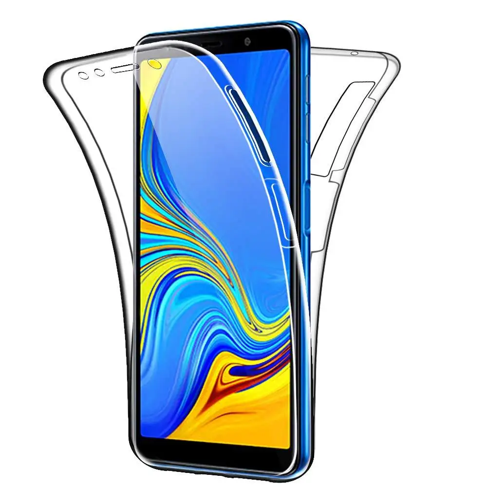 Силиконовый чехол для Samsung Galaxy A7 2018 с полной защитой 360|Сумки телефона| |