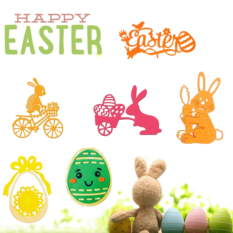 Металлические штампы в виде кролика яйца Пасхи пресс формы для скрапбукинга