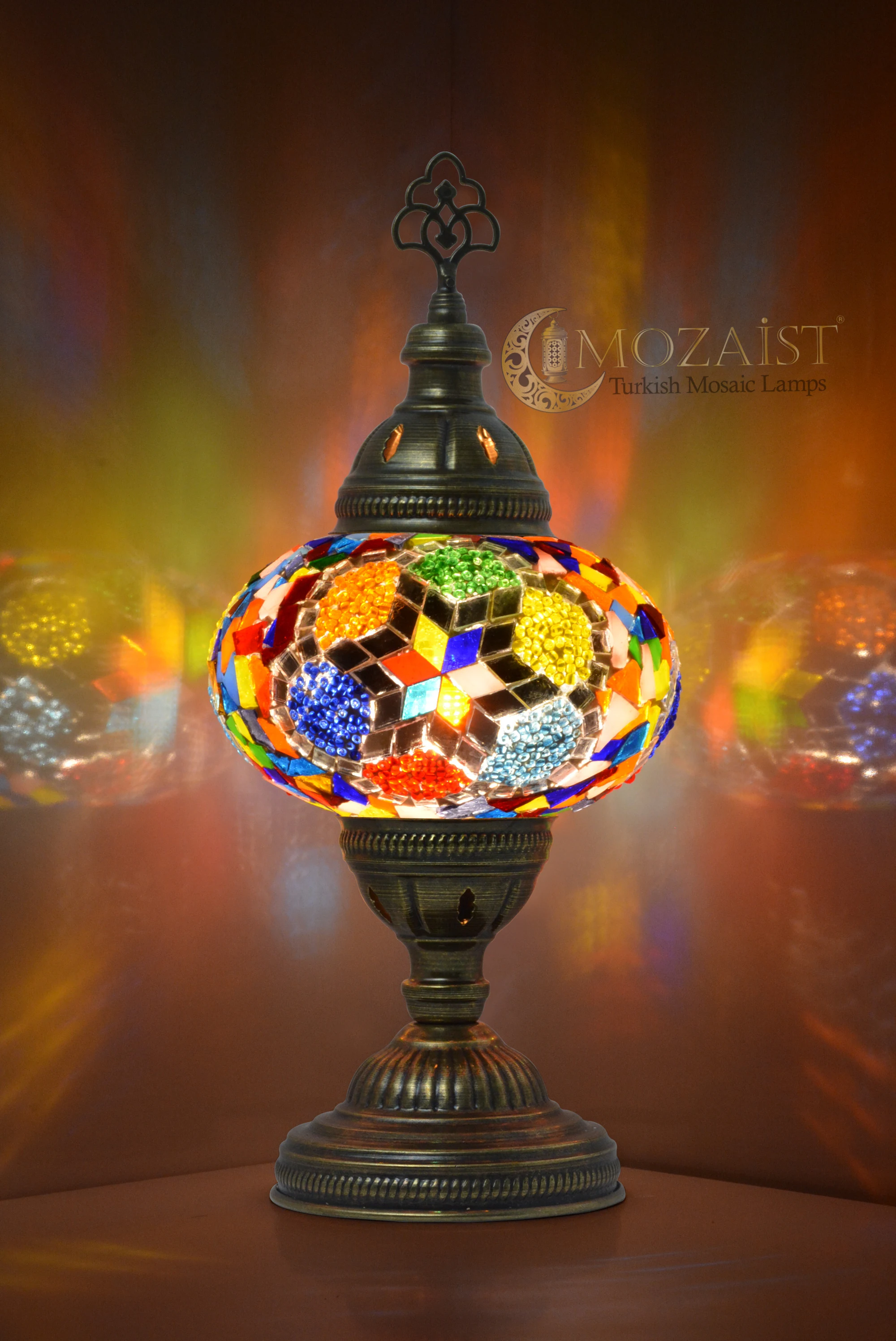 Турецкая лампа мозаика 14 цветов раннее марокканское декоративное стекло