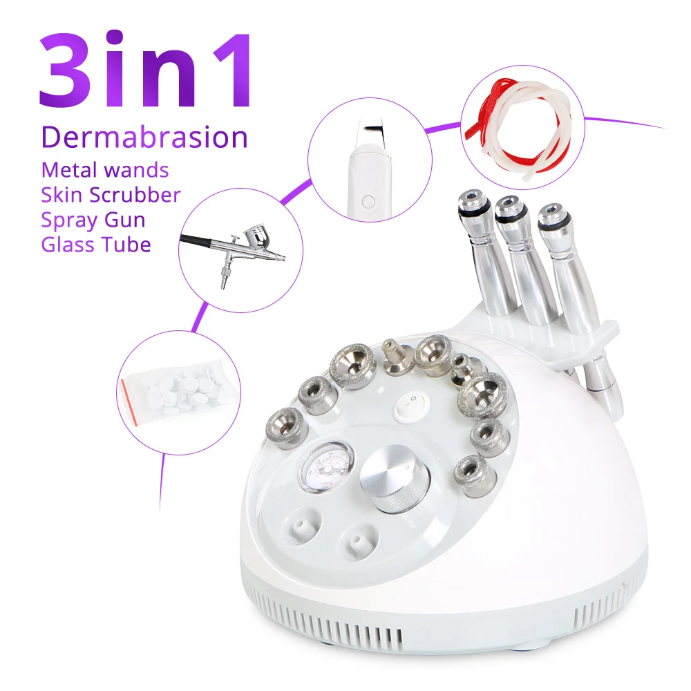 New Coming 3 In 1 Moisture Acne Treatment Facial Care Skin Scrubber Tightening Whitening Microdermabrasion Machine