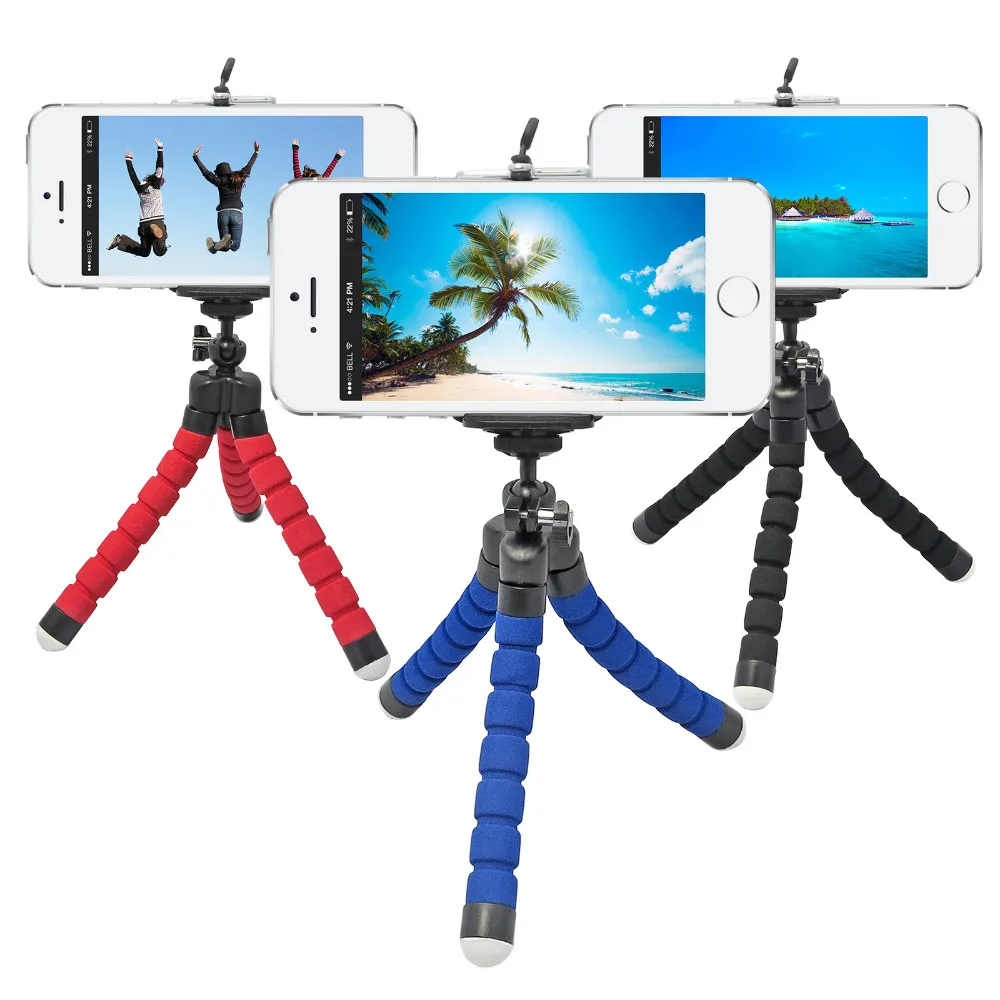 Universal Flexible Mini Tripod Portable Octopus Stand Mobile Phone Monopod Mount Holder for Selfies or Table Stand