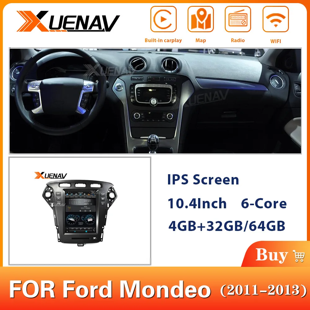 

XUENAV вертикальный экран автомобиля радио для-Ford-Mondeo 2011-2013 GPS навигация Радио Видео Тип рекордер Android системы