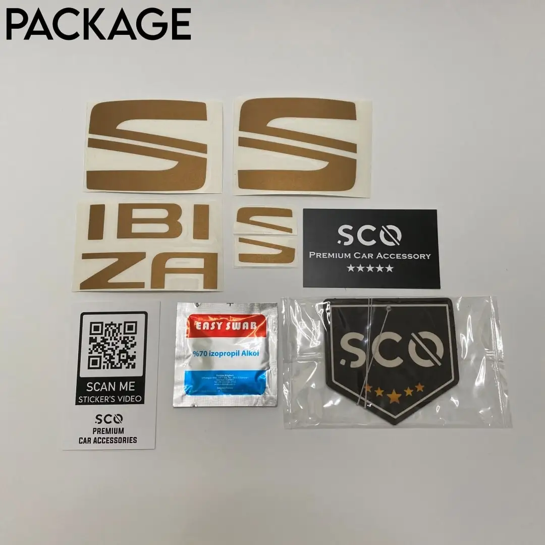 Логотип наклейка для Seat Ibiza MK4 MK5 бронзовый значок Набор наклеек карбоновая