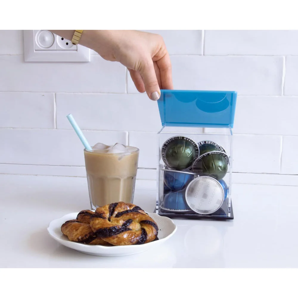 Acrylic Coffee Pod Holder Box Vertuo Capsule Storage Bin Small Counter Top Display Organizer Lovers Decor Gift | Дом и сад