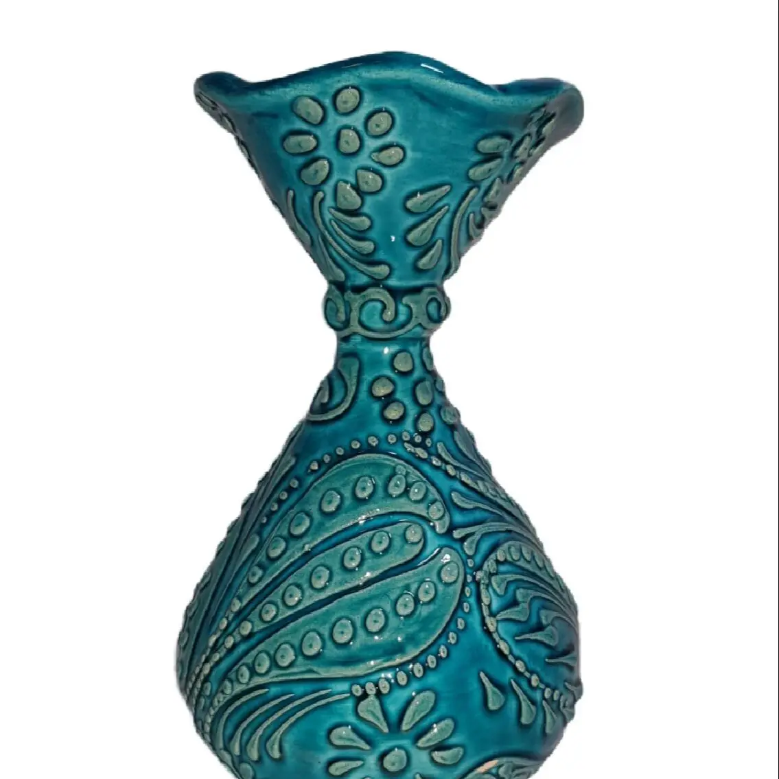 

Set of turquoise hyacinth vase