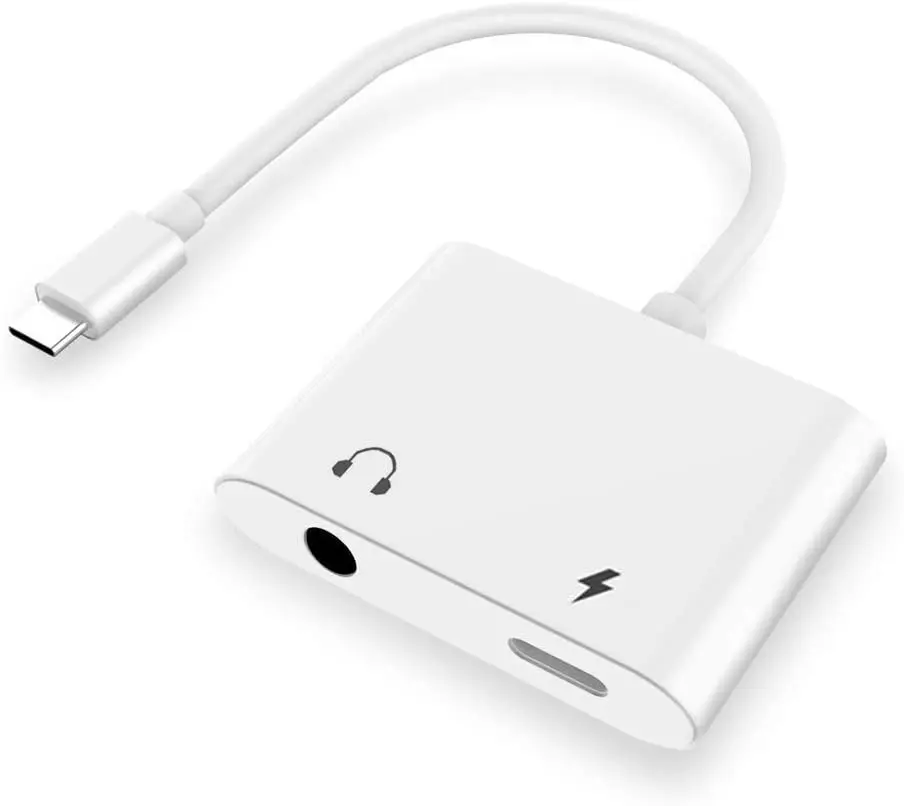 Адаптер с USB C на 3 5 мм 2 в 1 разъем для наушников типа и зарядный адаптер
