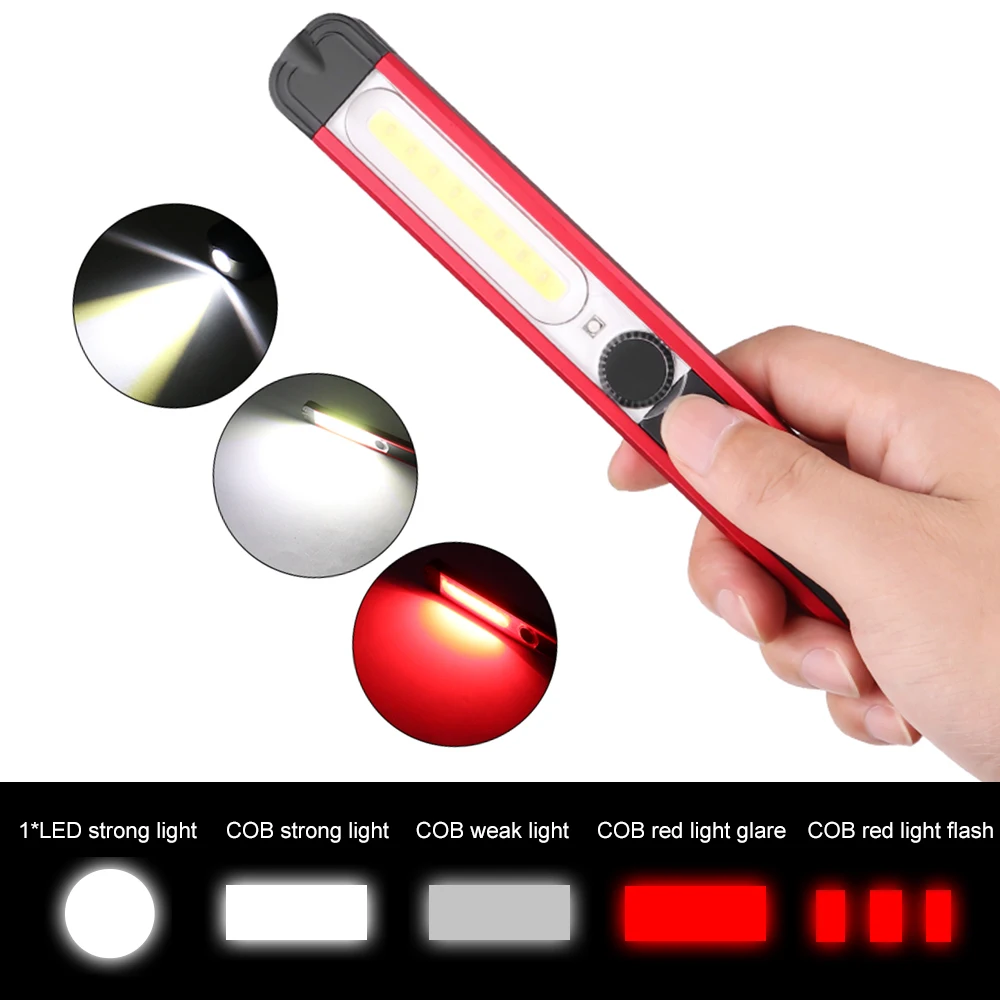 Protable Spotlight Working Light Multifunction Rechargeable COB LED Slim Work Lamp Flashlight light Outdoor | Освещение