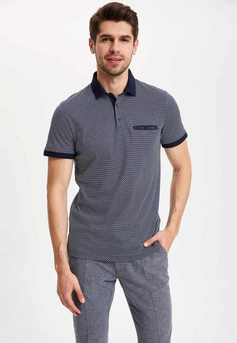 DeFacto мужская летняя Однотонная рубашка поло мужские повседневные топы рубашки с