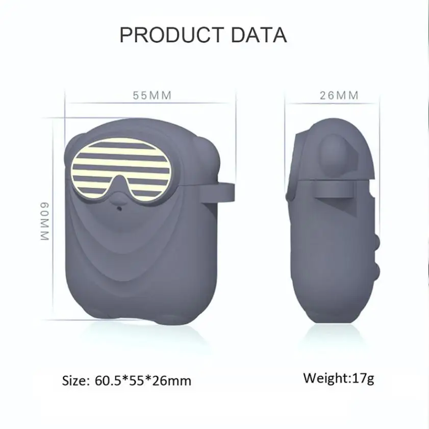 

Cute Cartoon Silicone Case for Airpods 1 2 Wireless Bluetooth Earphone Soft Protective Cover Case for Airpods Charging Box
