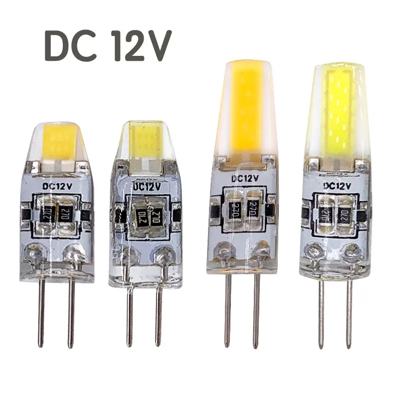 G4 COB DC 12V Светодиодная лампа свеча силиконовые мини лампочки 3W 6W SMD светодиодный