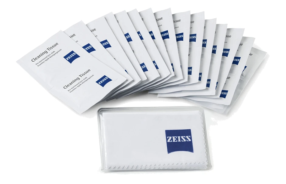 Carl Zeiss cleaning wipes Салфетки влажные одноразовые и ткань из микрофибры для оптики |