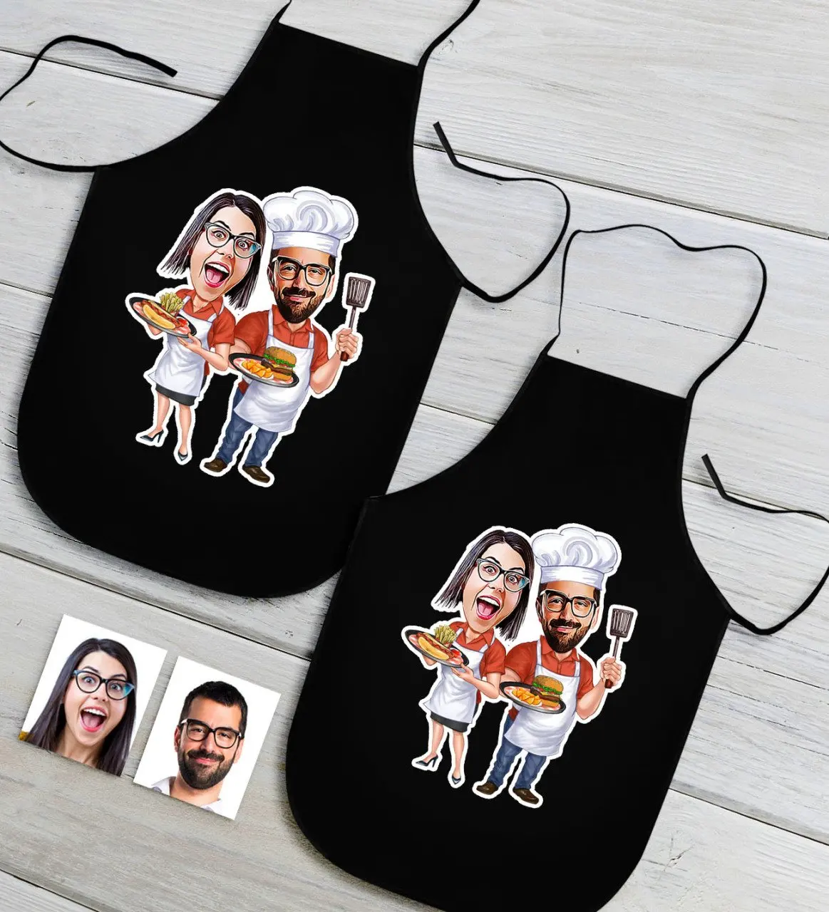 

Персонализированные Двойной's Cook» из сериала «во все пары карикатура черного Кухня фартук Seti-1 оригинальный дизайнерский сувенир в качестве...