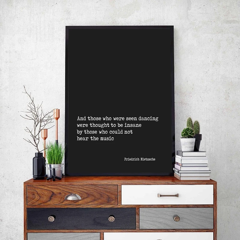 Фридрих ницче вдохновляющий постер психология Художественная печать танцующая