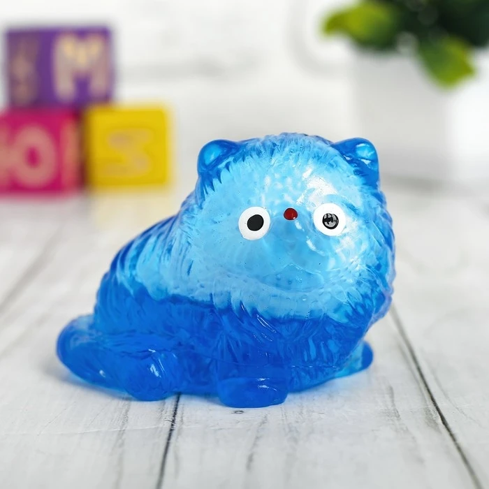 Липучка-антистресс Киска с пенопластом цвета МИКС | Игрушки и хобби