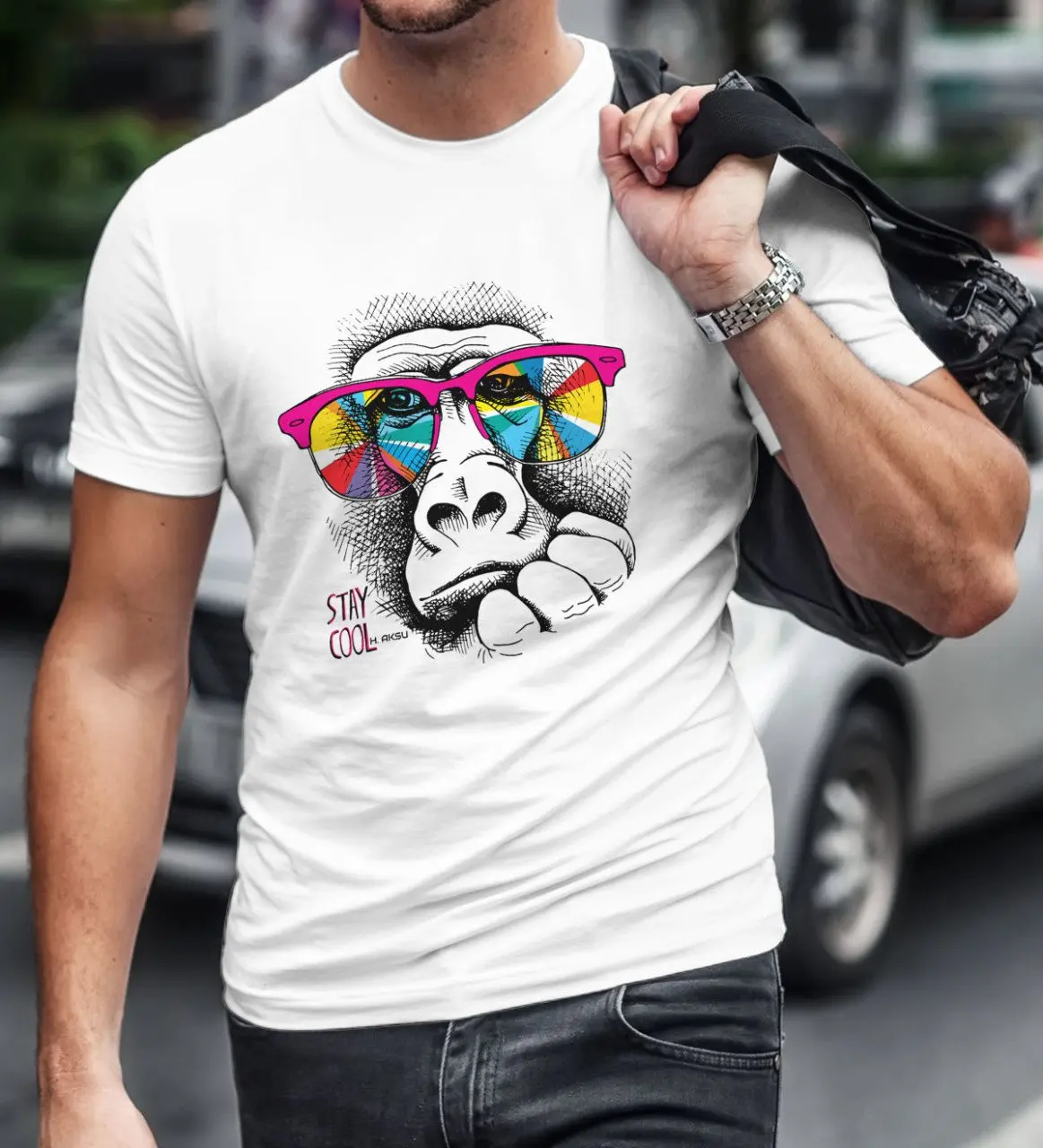 

Персонализированные трендовые мужские T-Shirt-3