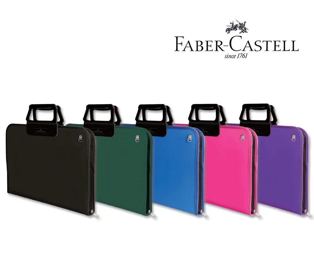 

Faber-Castell Art File Bag 38x55Cm A3 Artist Portfolio Drawing Painting Storage Plastic Document Carry Bag For Art