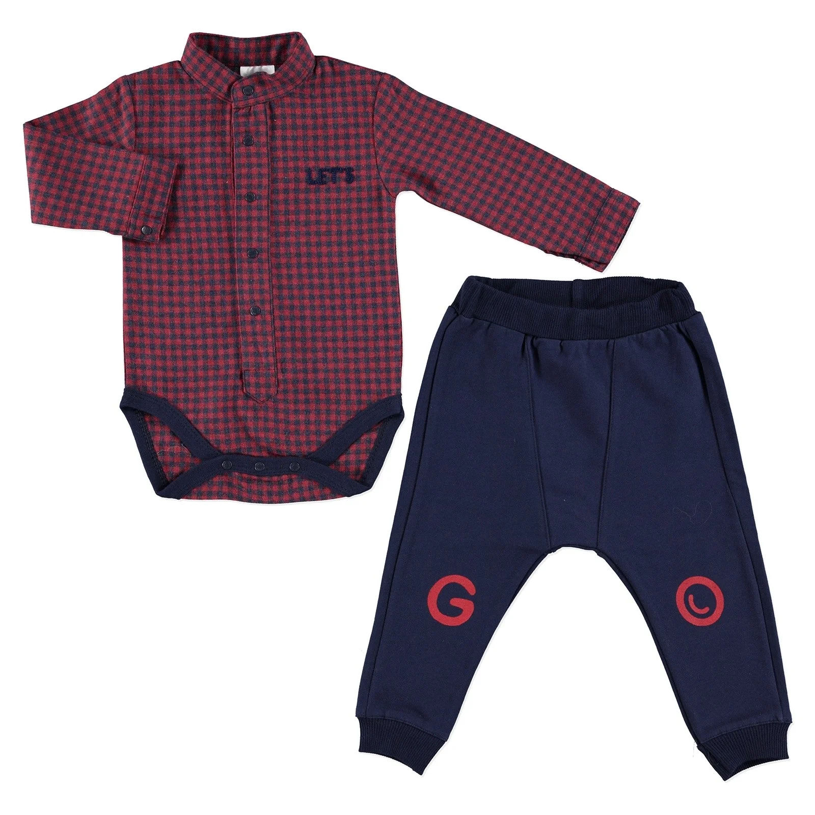 Ebebek Luggi/зимняя рубашка с воротником Let's Go и штаны| |