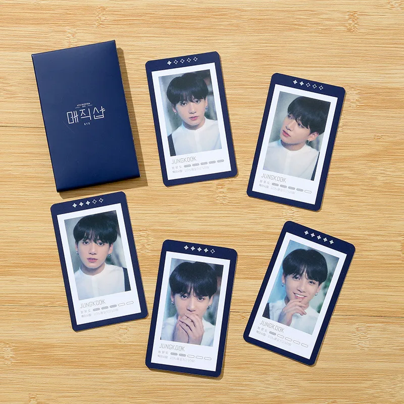 JK KPOP Bangtan Boys World Tour говорите на себе, набор карт для гостей, японский полевой альбом, праздничные карты, фото плакат в виде карты, Фотокарта JIMIN V - Цвет: JK