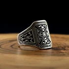 Pukka Стерлингового Серебра 925 Чистое Настоящее Серебряное Кольцо Ручной Работы Для Мужчин Женщин Без Камня Высококачественные Ювелирные Изделия Мода Винтаж Унисекс Панк Ретро Подарок Мужской Аксессуар