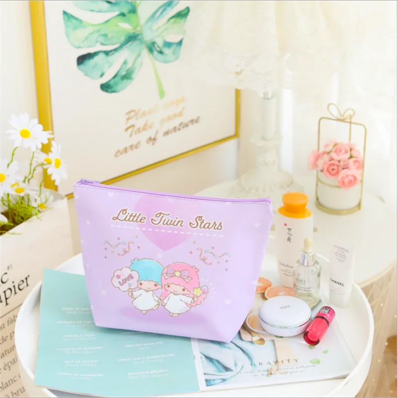 

Melody Kuromi Twin Star Anime Cosmetic Bags Zipper Cartoon Travel Makeup Bag Storage Gifts Cosmetic Bag Makeup Bag Purses