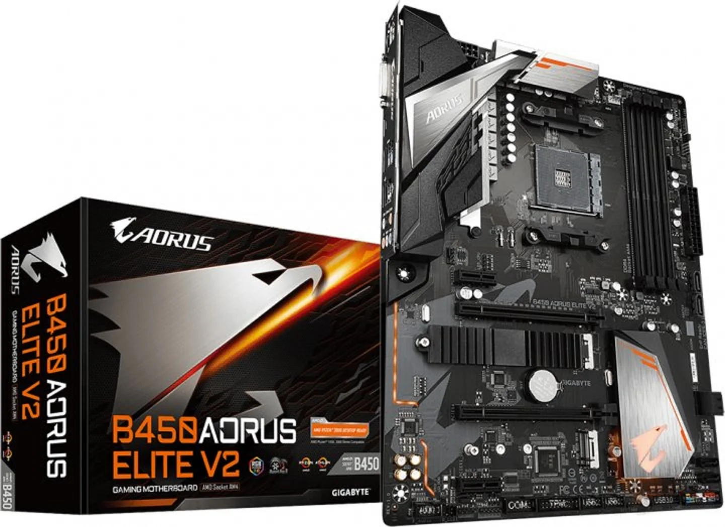 Материнская плата Gigabyte B450 Aorus Elite V2 (sAM4 AMD PCI-Ex16) | Компьютеры и офис