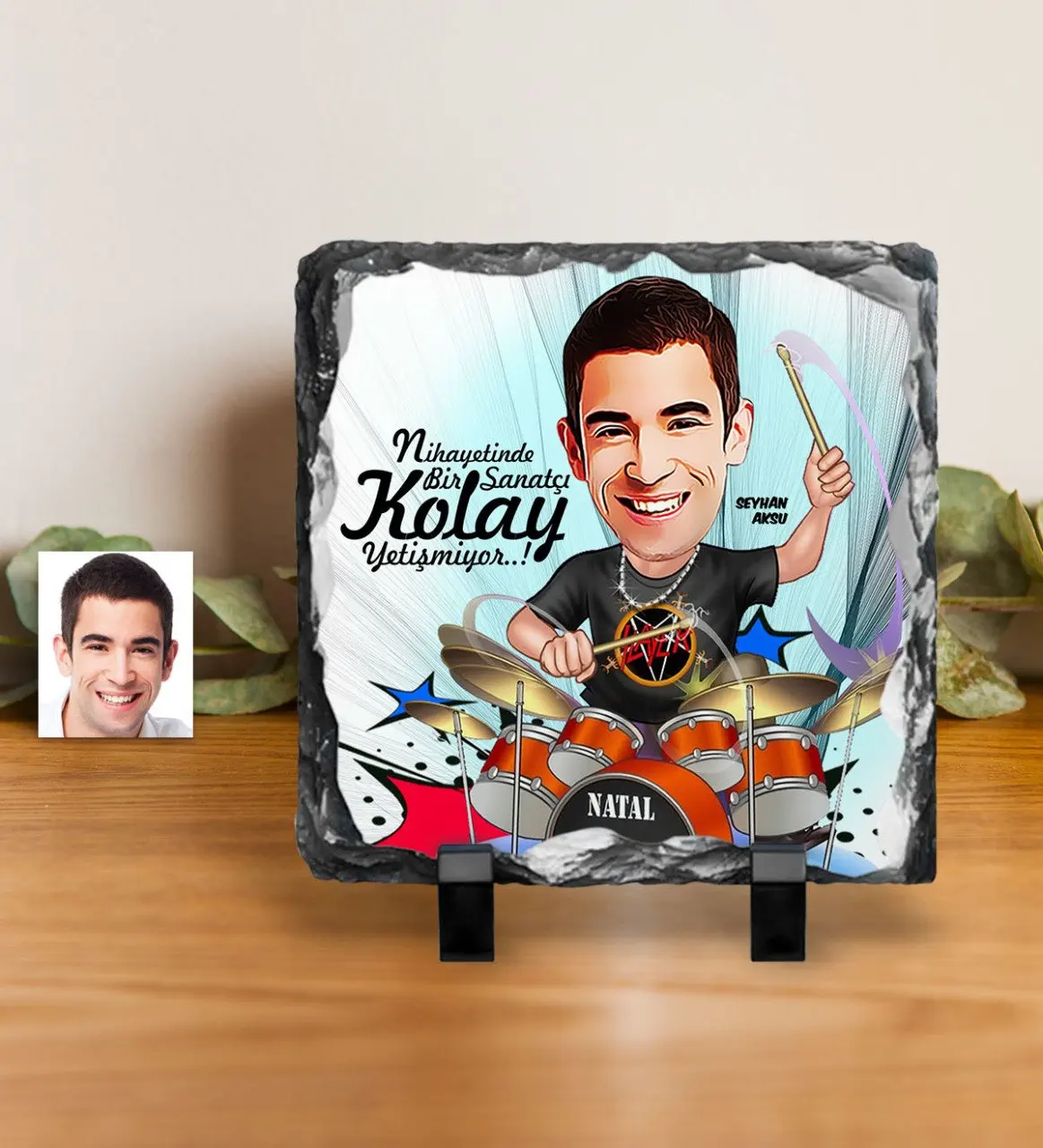 

Персональный мистер бэтерист карикатура Декоративного Натурального Камня-1