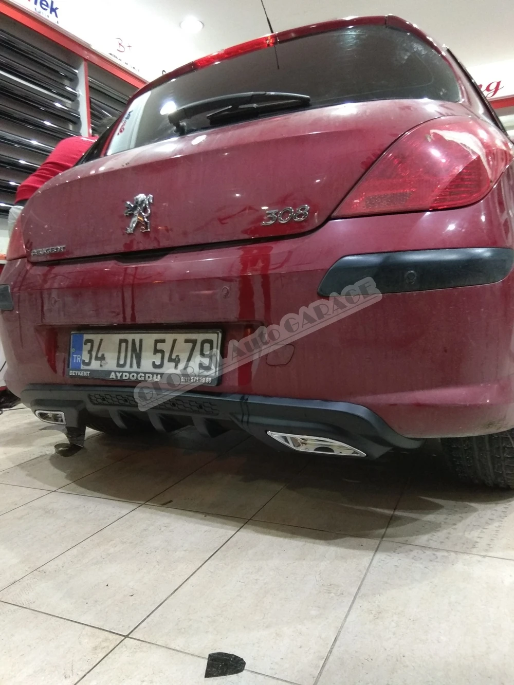 Рассеиватель для Peugeot 308 2007 2008 2009 2010 2011 2012 2013 удлинитель заднего бампера