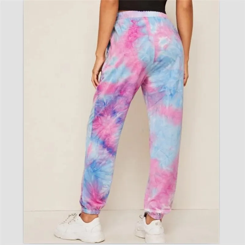 Женские повседневные брюки в стиле Харадзюку домашняя одежда с принтом