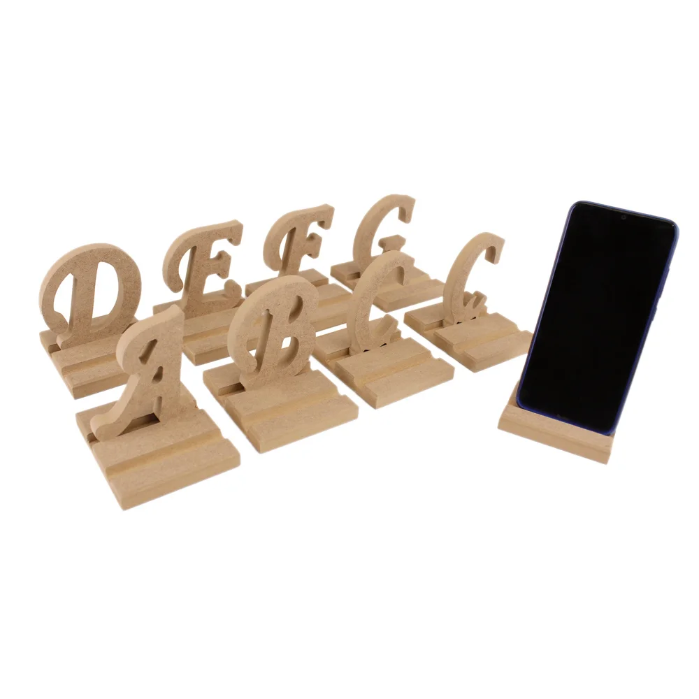 

HLO Decorative Wooden Phone Holder 2022 New Modern MDF Quality Affordable Decorative Painting Diffirent Colors Choose Letters