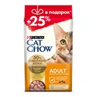 Сухой корм Cat Chow для взрослых кошек, с высоким содержанием домашней птицы, Пакет, 2 кг
