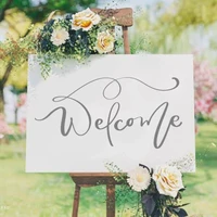 unique welcome sign design sticker signage template welcome board removable sticker a00679
