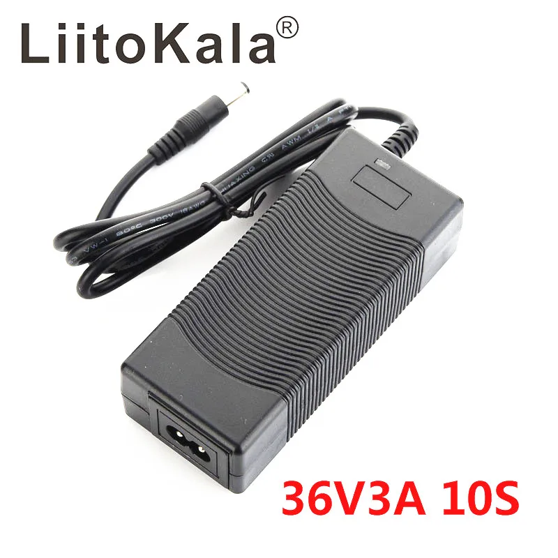 liitokala 10s 42v 3a battery charger for 10s 36v li ion battery electric bike lithium battery charger high quality strong heat free global shipping