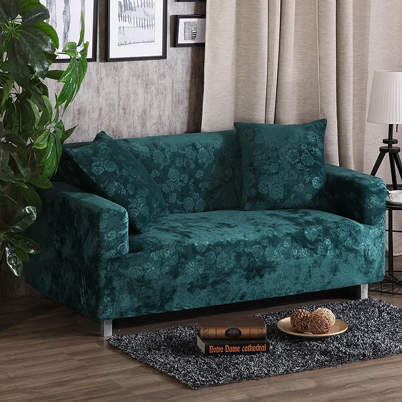 Soild Color Strench Slipcovers Floral Elastic Couch Cover Modern Simple Armchair Covers Sofa for Living Room 1/2/3/4 Seat | Дом и сад