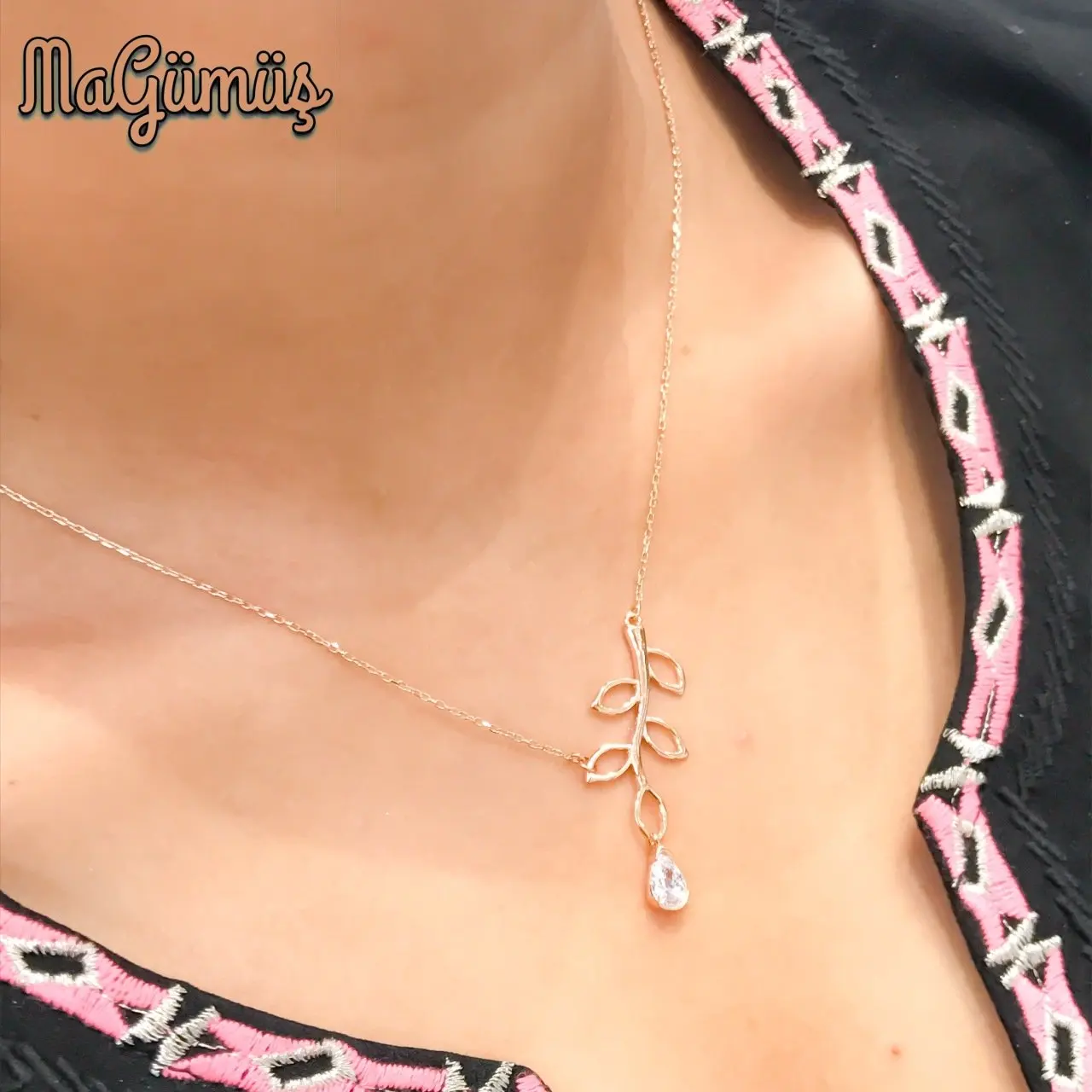 

Olive Branch New Design Silver Necklace
