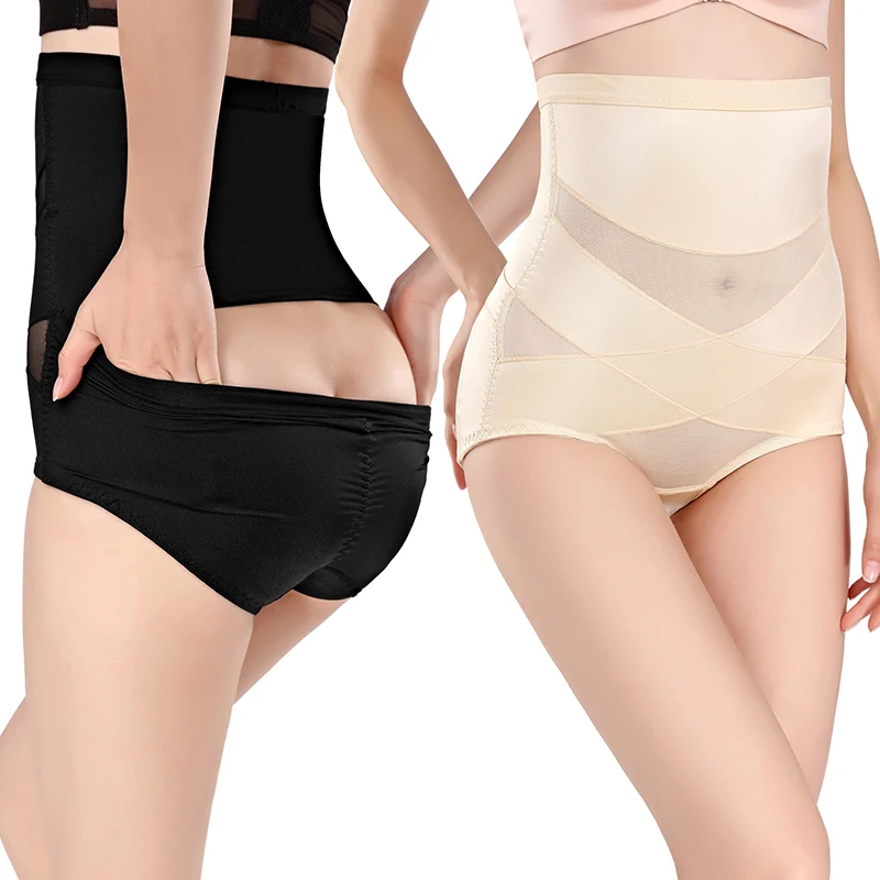 

X Cross Shaping Panties High Waist Breathable Lace Underwear Tummy Control Back Off Butt Lift Body Shaper