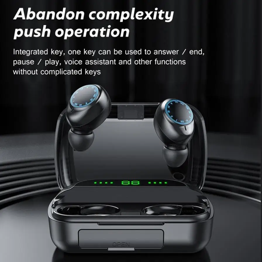 Беспроводные наушники TWS Bluetooth 5 0 2000 мАч спортивные Игровые для ПК Hi-Fi