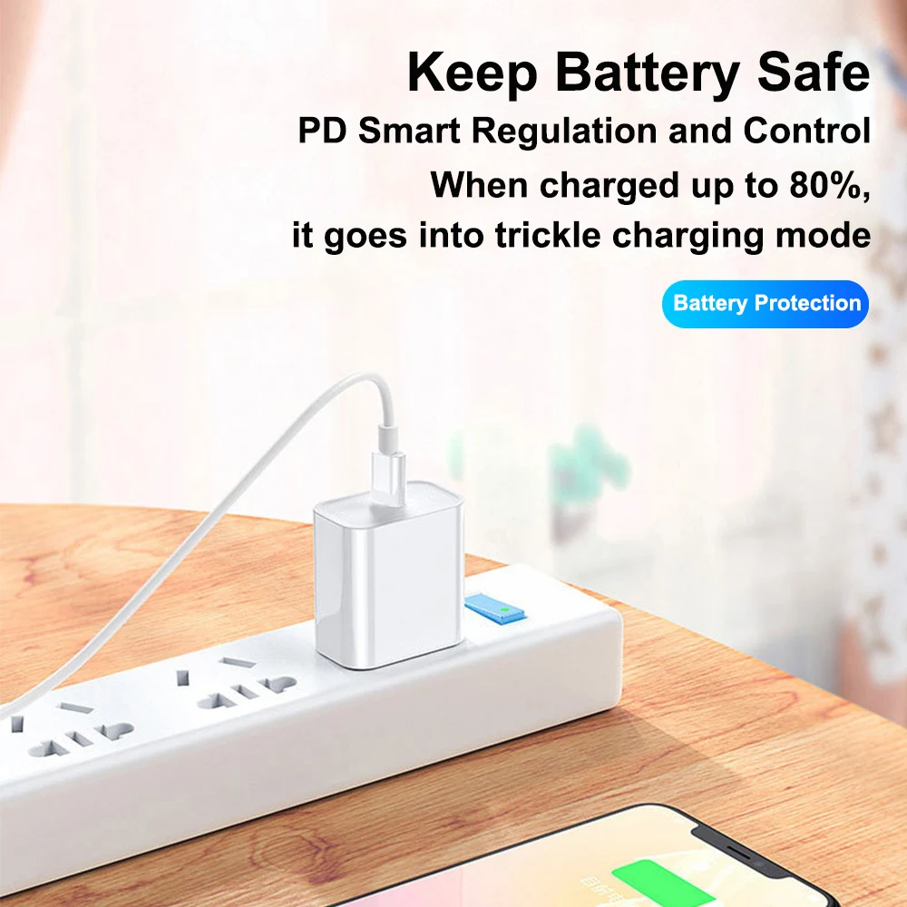 

1M 18W PD Cable Fast Charging USB Data Cable For iPhone 11 Pro XS Max XR X 8 Plus Quick Charger Type-C to Lighting Cables