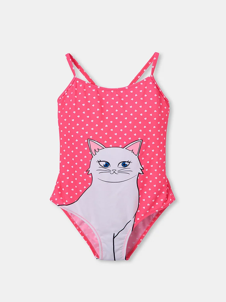 

Женский слитный купальник из полиамидной ткани, розового цвета