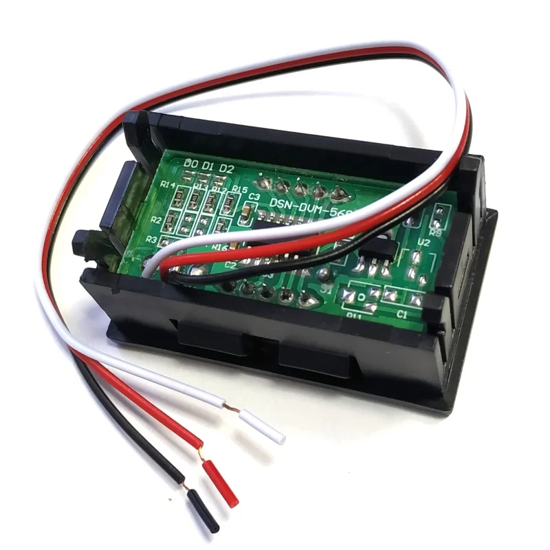 Digital DC Voltmeter 0-100V Blue Цифровой вольтметр 0...100В 3-разрядный синий дисплей размеры