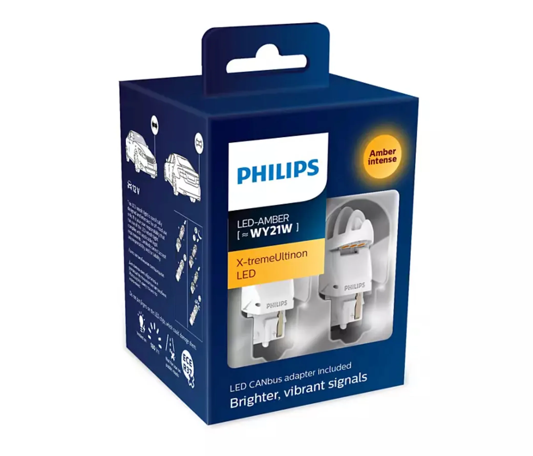 Светодиодная лампа WY21W PHILIPS X tremeUltinon LED gen2 + CANbus 12В 1.8Вт 6000K (2шт) 11065XUAXM|Сигнальная
