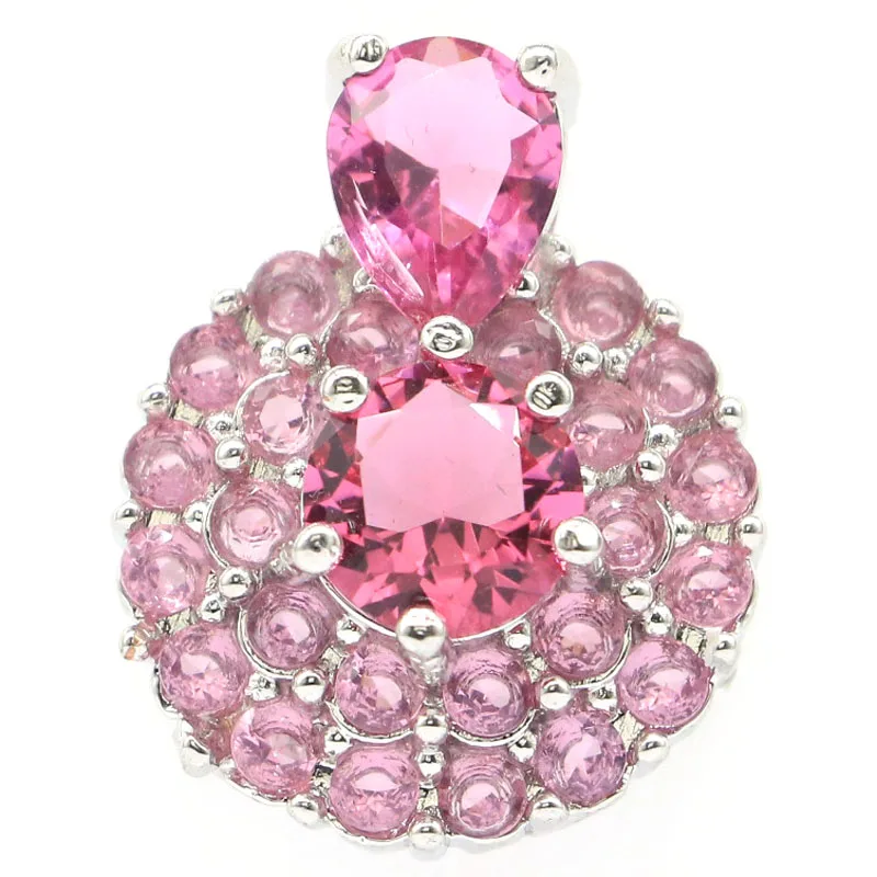 23x18 мм настоятельно рекомендуем розовый турмалин с лондонским голубым топазом