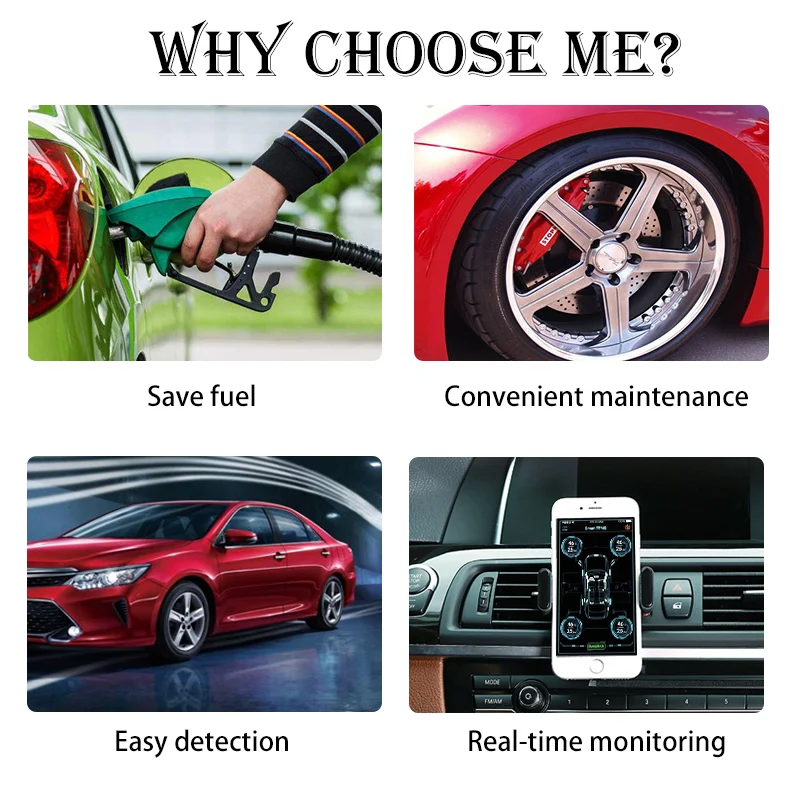 TPMS давление в шинах Bluetooth 4,0 универсальный внешний датчик Поддержка IOS Android телефон датчик давления в шинах