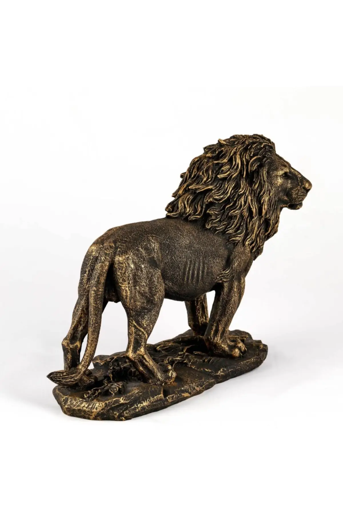 

Concept Lion Trinket Sculpture Home and Office Decorative Object Gold Antique